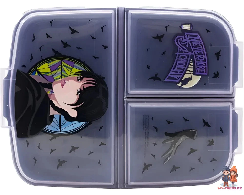 Stor Wednesday 2 Tlg. Lunchset Brotdose 3 Kammer Trinkflasche Flasche 400 Ml 4 Stor Wednesday 2 Tlg. Lunchset Brotdose 3 Kammer Trinkflasche Flasche 400 Ml – Bild 2