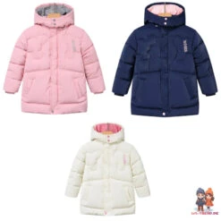 Glo-Story Kinder Mädchen Winterjacke Jacke Mit Kapuze
