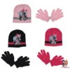 Monster High Girls 2tlg Set Kinder Herbst Wintermütze Bommelmütze Handschuhe -Bekleidung Peripherie HO4407 00