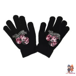 Monster High Girls 3tlg Set Kinder Mütze Wintermütze Handschuhe Loop -Bekleidung Peripherie HO4421 BK