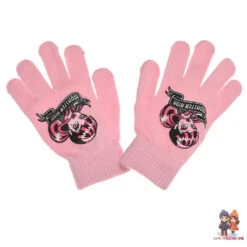 Monster High Girls 3tlg Set Kinder Mütze Wintermütze Handschuhe Loop -Bekleidung Peripherie HO4421 PI