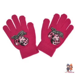 Monster High Girls 3tlg Set Kinder Mütze Wintermütze Handschuhe Loop -Bekleidung Peripherie HO4421 RD