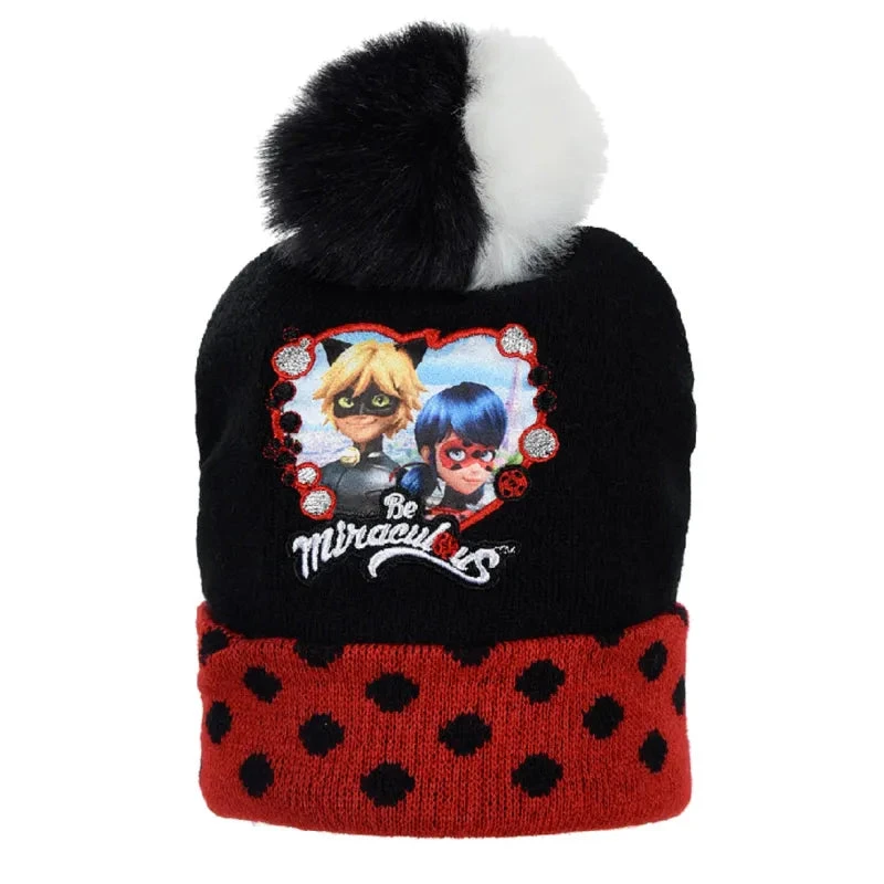 Miraculous Ladybug Cat Noir Kinder Herbst Wintermütze Bommelmütze 4 Miraculous Ladybug Cat Noir Kinder Herbst Wintermütze Bommelmütze – Bild 2