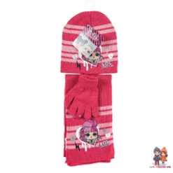LOL Surprise - Kinder 3tlg. Winter Set Mütze Schal Handschuhe -Bekleidung Peripherie HU4094 DFU BO