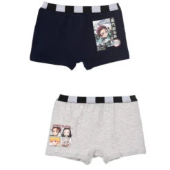 Anime Demon Slayer Jungen 2-er Pack Boxershorts Unterhose -Bekleidung Peripherie HW3030 SET2