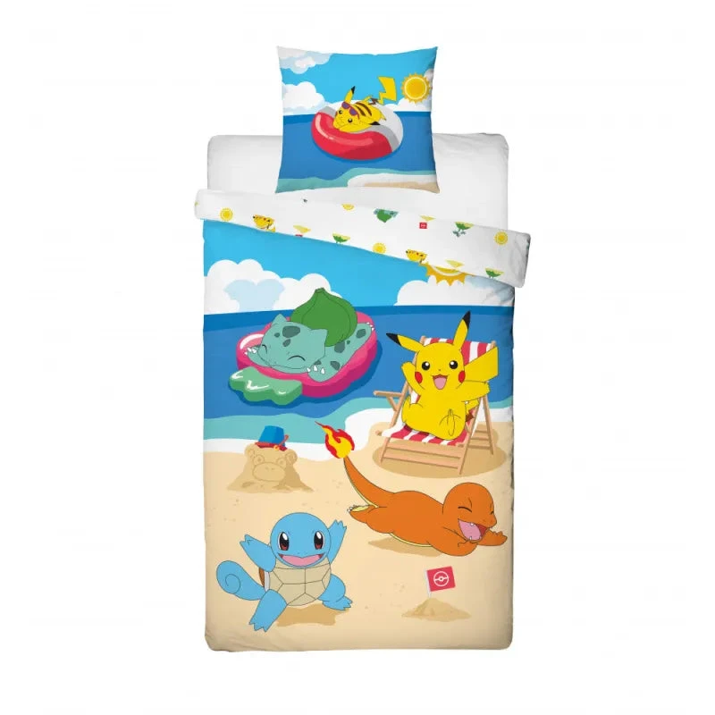 Pokemon Pikachu Beach Mikrofaser Bettwäsche 2 Tlg Set 135-140x200 63x63 Cm 3 Pokemon Pikachu Beach Mikrofaser Bettwäsche 2 Tlg Set 135-140x200 63x63 Cm