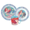 Disney Arielle Kinder Geschirr-Set 3 Teilig Becher Teller Schüssel -Bekleidung Peripherie STF22256