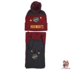 Harry Potter Hogwarts Kinder Jugend 3tlg Winter Set Mütze Plus Schaal Handschuhe 9 Harry Potter Hogwarts Kinder Jugend 3tlg Winter Set Mütze Plus Schaal Handschuhe -Bekleidung Peripherie VH4006 DRD BO