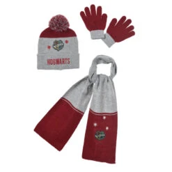 Harry Potter Hogwarts Kinder Jugend 3tlg Winter Set Mütze Plus Schaal Handschuhe 11 Harry Potter Hogwarts Kinder Jugend 3tlg Winter Set Mütze Plus Schaal Handschuhe -Bekleidung Peripherie VH4006 GY