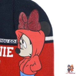 Disney Minnie Maus 2teiliges Set Kinder Herbst Wintermütze Plus Loop -Bekleidung Peripherie VH4009 LNA D