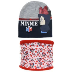 Disney Minnie Maus 2teiliges Set Kinder Herbst Wintermütze Plus Loop -Bekleidung Peripherie VH4009 M 00