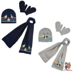 Disney Baby Mickey Maus 3tlg Set Herbst Wintermütze Schal Plus Handschuhe
