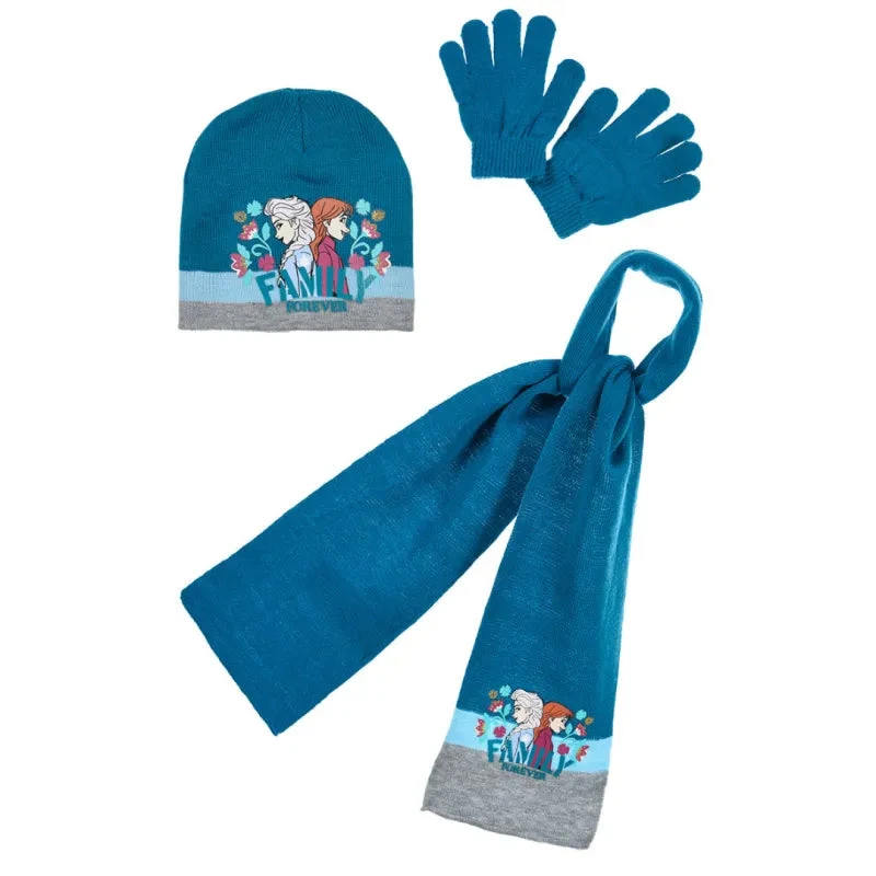 Disney Die Eiskönigin Kinder 3tlg.Set Wintermütze Schal Handschuhe 4 Disney Die Eiskönigin Kinder 3tlg.Set Wintermütze Schal Handschuhe – Bild 2