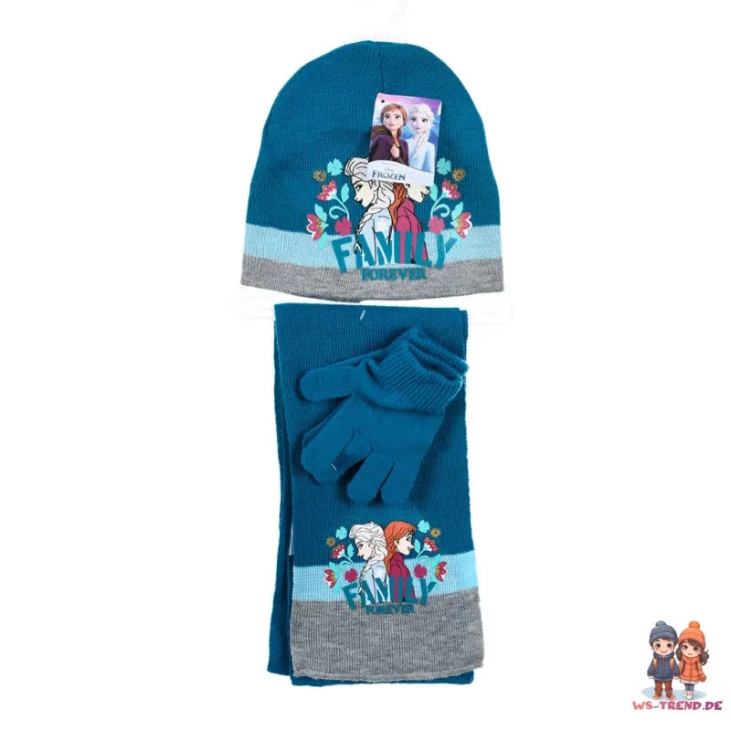 Disney Die Eiskönigin Kinder 3tlg.Set Wintermütze Schal Handschuhe 5 Disney Die Eiskönigin Kinder 3tlg.Set Wintermütze Schal Handschuhe – Bild 3