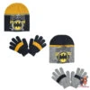Batman DC Comics Kinder 2tlg Set Herbst Wintermütze Plus Handschuhe