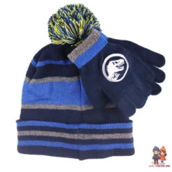 Jurassic World Dinosaurier Dino Kinder Herbst Wintermütze Mit Handschuhe -Bekleidung Peripherie VH4104 LNA 00