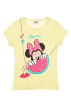 Disney Minnie Maus Smile Mädchen Kinder Kurzarm T-Shirt Top -Bekleidung Peripherie WE1100 YE