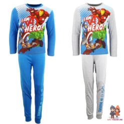 Marvel Avengers Kinder Schlafanzug Pyjama Lang