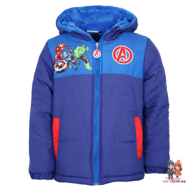 Marvel Avengers Kinder Jungen Winterjacke Jacke Mit Kapuze 4 Marvel Avengers Kinder Jungen Winterjacke Jacke Mit Kapuze – Bild 2