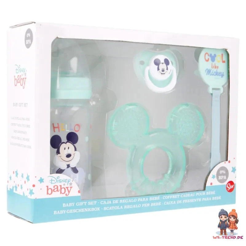 Disney Baby Mickey Maus Flasche Schnuller Schnullerhalter Und Beißring 4 Disney Baby Mickey Maus Flasche Schnuller Schnullerhalter Und Beißring – Bild 2