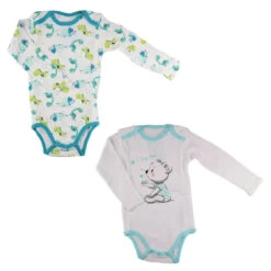 Baby 2er Pack Langarm Jungen Body Strampler