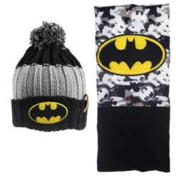 Batman DC Comics Kinder 2tlg Set Herbst Wintermütze Plus Snood