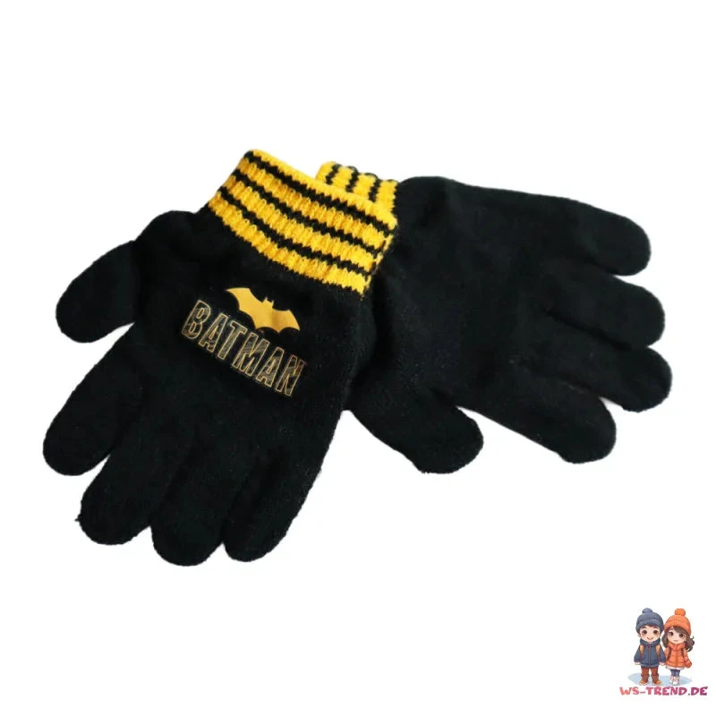 DC Comics Batman Kinder Wintermütze Bommelmütze Handschuhe 7 DC Comics Batman Kinder Wintermütze Bommelmütze Handschuhe – Bild 5