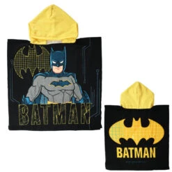 DC COMICS DC Comic Batman Kinder Jungen Mikrofaser Poncho Badeponcho