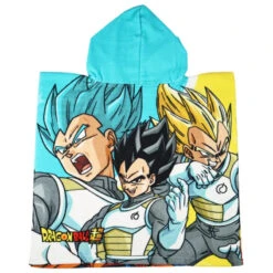 DragonBall Z Kinder Jungen Mikrofaser Poncho Badeponcho 55x55 Cm