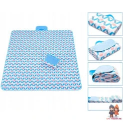 Picknick Decke Stranddecke Ungefaltet 145x200 Cm, Gefaltet Mit Tragegriff 20x30 10 Picknick Decke Stranddecke Ungefaltet 145x200 Cm, Gefaltet Mit Tragegriff 20x30 -Bekleidung Peripherie beach mat picnic blanket sandproof waterproof xxl mata01w 2
