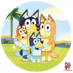 AMSCAN Bluey Bingo Kinder Geburtstag Deko Set 32tlg. Geschirr Partyset -Bekleidung Peripherie bluey 01c