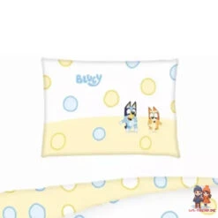 Disney Bluey Und Bingo Baby Bettwäsche 2tlg. Set 100x135 40x60 Cm 100% Baumwolle -Bekleidung Peripherie bluey babybettw 01c