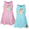 Bluey Bingo Kinder Mädchen Kurzarm Kleid Sommerkleid -Bekleidung Peripherie bluey kleid 01