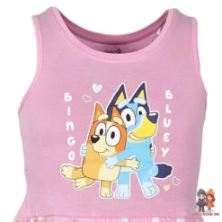 Bluey Bingo Kinder Mädchen Kurzarm Kleid Sommerkleid -Bekleidung Peripherie bluey kleid 01b