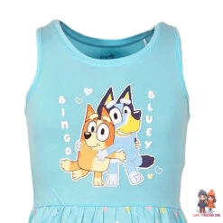Bluey Bingo Kinder Mädchen Kurzarm Kleid Sommerkleid -Bekleidung Peripherie bluey kleid 01e