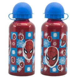 Marvel Spiderman Kinder Alu Wasserflasche Trinkflasche Flasche 400 Ml