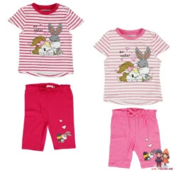 Bugs Und Lola Bunny Baby Mädchen Sommerset Shorts Plus T-Shirt