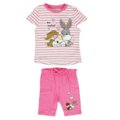 Bugs Und Lola Bunny Baby Mädchen Sommerset Shorts Plus T-Shirt -Bekleidung Peripherie bug byby sommer 01d