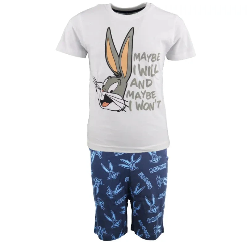Bugs Bunny Kinder Schlafanzug Pyjama Kurzarm 4 Bugs Bunny Kinder Schlafanzug Pyjama Kurzarm – Bild 2