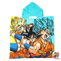 DragonBall Z Kinder Jungen Mikrofaser Poncho Badeponcho 55x55 Cm -Bekleidung Peripherie dbz poncho 01a