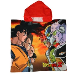 DragonBall Z Goku Kinder Jungen Mikrofaser Poncho Badeponcho 55x55 Cm