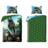 Jurassic World Camp Cretaceous Mikrofaser Bettwäsche Set 135/140x200 60x70 Cm -Bekleidung Peripherie dekbedovertrek jurassic world jwc 9502 8720828387689