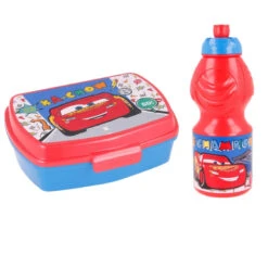 Disney Cars Lightning MCQueen 2 Teiliges Set Brotdose - Trinkflasche