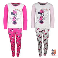 Disney Minnie Maus Rainbow Kinder Schlafanzug Pyjama Lang