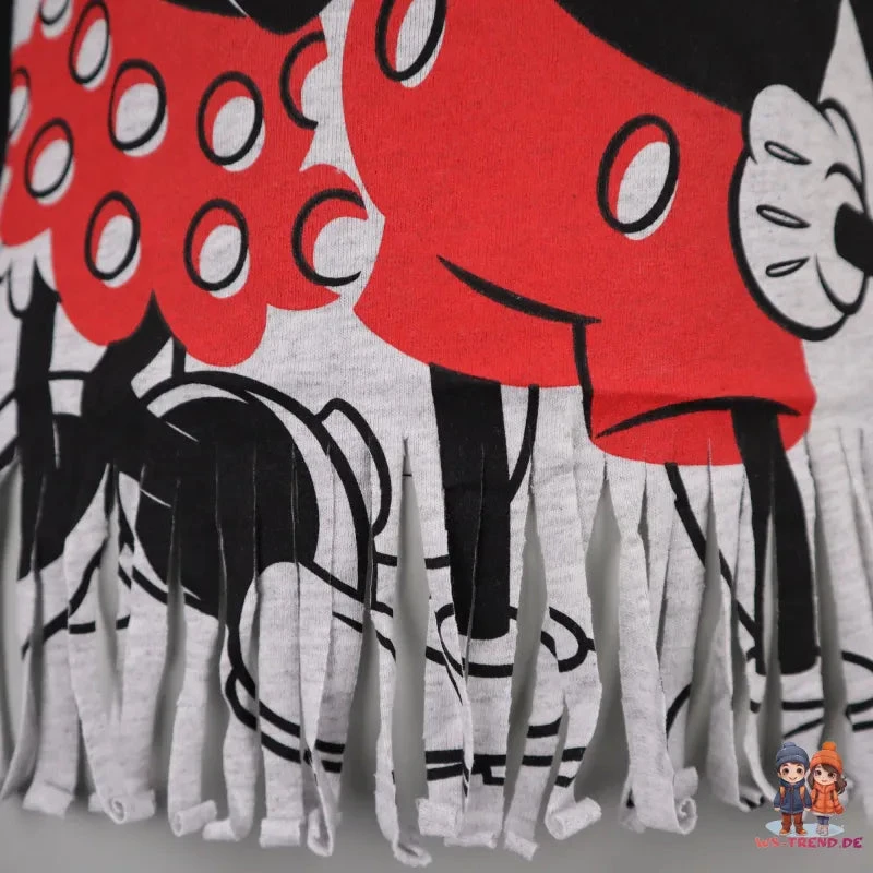 Disney Minnie Und Mickey Maus Kinder Kurzarm Fransen T-Shirt 5 Disney Minnie Und Mickey Maus Kinder Kurzarm Fransen T-Shirt – Bild 3