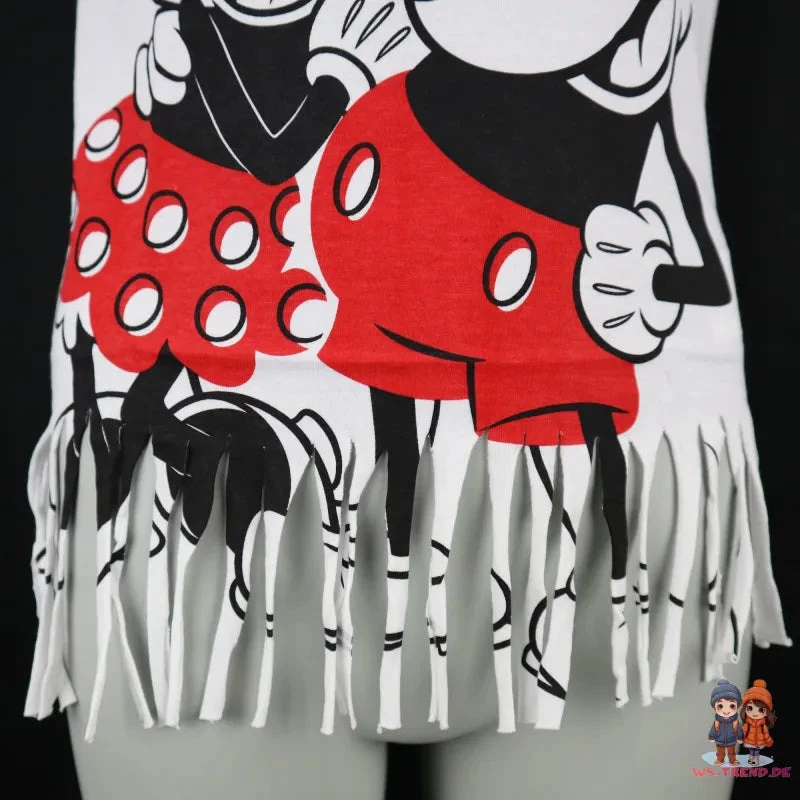 Disney Minnie Und Mickey Maus Kinder Kurzarm Fransen T-Shirt 7 Disney Minnie Und Mickey Maus Kinder Kurzarm Fransen T-Shirt – Bild 5