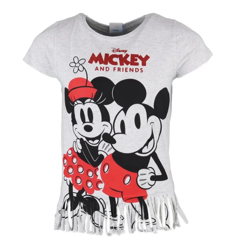 Disney Minnie Und Mickey Maus Kinder Kurzarm Fransen T-Shirt 4 Disney Minnie Und Mickey Maus Kinder Kurzarm Fransen T-Shirt – Bild 2