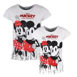 Disney Minnie Und Mickey Maus Kinder Kurzarm Fransen T-Shirt