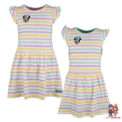 Disney Minnie Mouse Kinder Sommerkleid Kleid Gestreift
