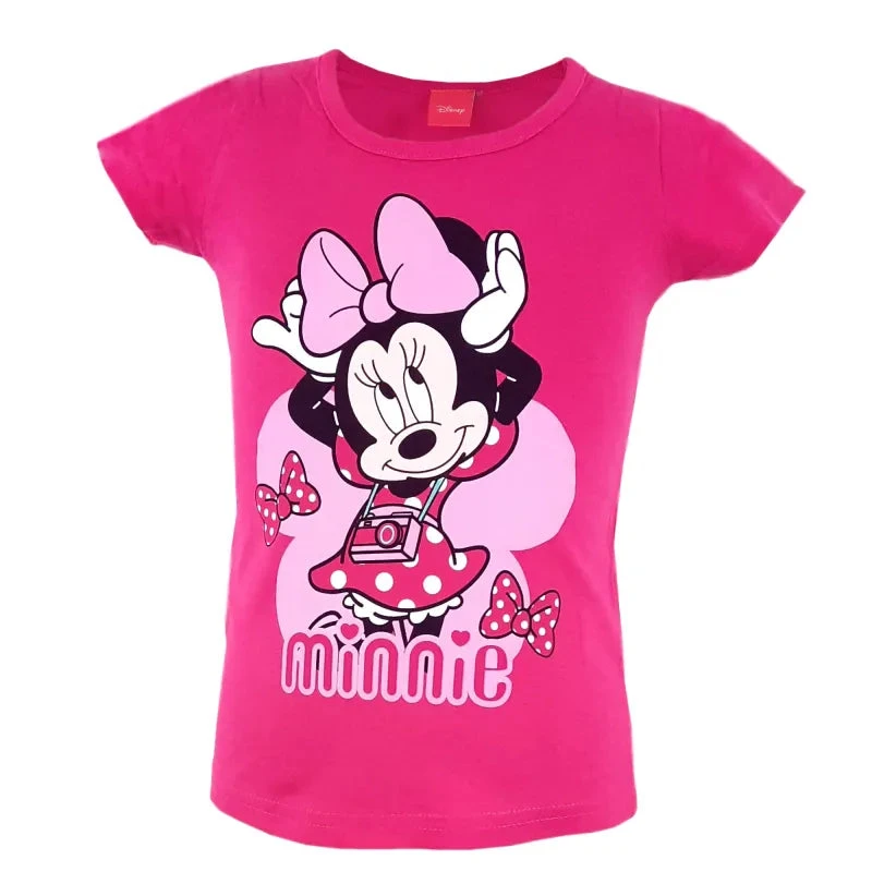 Disney Minnie Mouse T-Shirt Pink Rosa - Größe 98 Bis 128 Cm 3 Disney Minnie Mouse T-Shirt Pink Rosa - Größe 98 Bis 128 Cm
